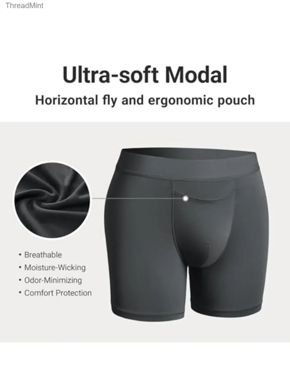 Ultra-Soft Modal Boxer Briefs Fly 5